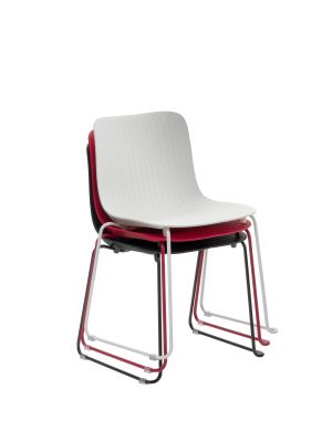 Dragonfly Chair sled base without Armrests Segis red